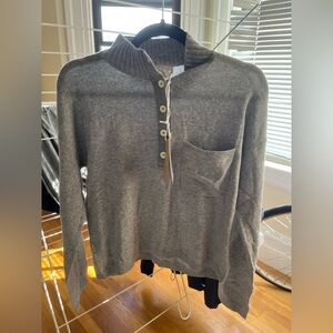 NWT Everlane Cashmere Henley Sweater